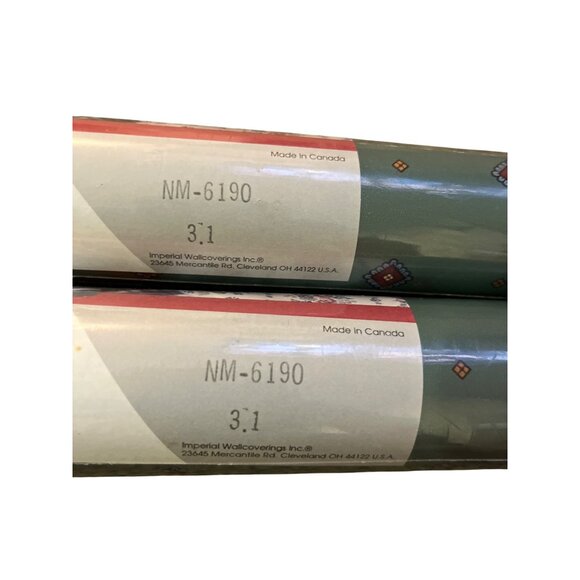 Imperial Wallpaper 2 Bolts Green Burgundy Blue Beige 56.37 Sq Ft Sealed - Picture 8 of 12